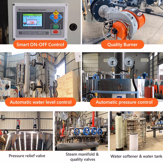 価格：100kg、200kg、300kg、500kg、600kg、700kg、1000kg小型縦型産業用蒸気発生器ボイラー販売